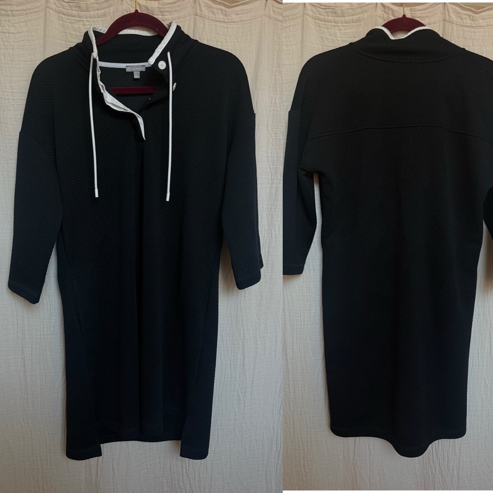Talbots Sweater Dress with White Buttons & Drawstrings